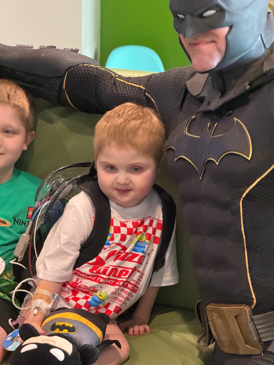 Gerald11031228's tweet photo. Levi was able to meet one of his many superheroes yesterday at hospital.A big shoutout to MUSC Sean Jenkins children hospital in Charleston South Carolina the doctors and staff are amazing. https://t.co/Ibm2hDPNMK