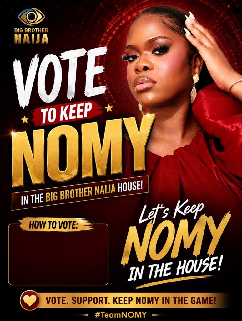 Juicyjeff2014's tweet photo. If Nomy is not in that house then we know there’s nothing to talk about 

She has literally carried the show for week 1 and week 2.

Vote Nomy for more content 
#BBNaija https://t.co/Krj2zqzOYf