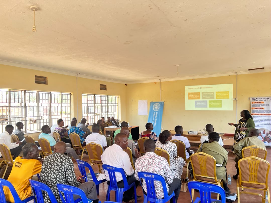 uydelx's tweet photo. UYDEL, in partnership with UNODC, convened a District Stakeholders Reflection Meeting in Namayingo District, bringing together 33 stakeholders from government, police, health, legal services, youth and women's groups, religious and cultural institutions to strengthen community safety and prevention.

The meeting reflected on emerging drug trends, youth crime, violence, referral pathways and practical action planning. Stakeholders commended the impact of UYDEL's school and community-based prevention programmes, noting their role in helping young people make healthier, safer choices.The Deputy RDC emphasized the need for stronger teamwork, coordination and collaboration to accelerate the district's development.Together, we are strengthening prevention, protecting young people and building safer, healthier and more resilient communities.

#UYDEL #UNODC #DrugPrevention #CrimePrevention #CommunitySafety #YouthEmpowerment .