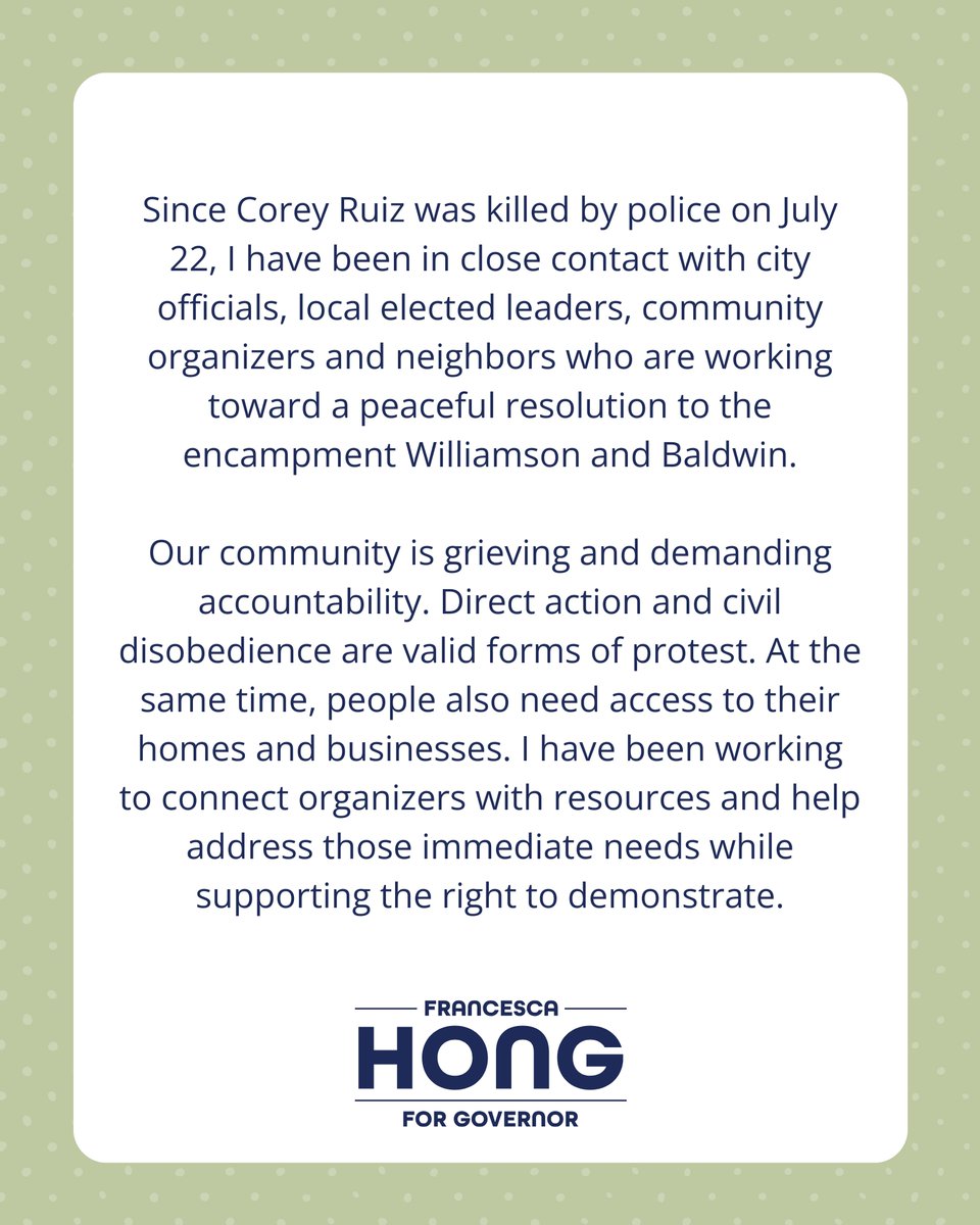 Francesca Hong For Governor tweet media