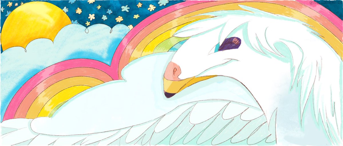 noreosek's tweet photo. The night peligryph 

I just made this character on a whim, but I’m falling in love with his design. He’s a pelican gryphon— peligryph. https://t.co/8yu7Dbtxe9