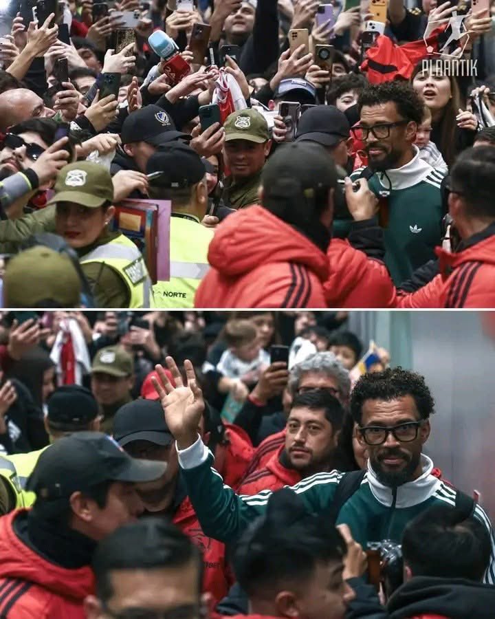 JumbaDrc's tweet photo. 🔴🇨🇻 Cape Verde goalkeeper Vozinha received a hero’s welcome in Chile after arriving in Santiago to join Colo-Colo.

The 40-year-old became one of the stories of the World Cup after helping Cape Verde reach the knockout stage on their tournament debut.

Now, he begins a new chapter in Chile 🇨🇱