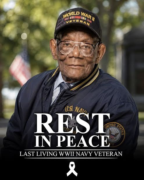MilitaryCooI's tweet photo. We mourn the passing of the last living Wakulla County WWII Navy veteran Joseph Williams. One of America's treasured heroes, devoted family man, and one of America's oldest members of the Greatest Generation, who has passed away at the age of 106, died on July 25, 2026.

Thank you, Joseph Williams, for your courage in war, your service in peace, and the example you set across 106 remarkable years. Your watch is over. May you now find eternal peace alongside your fellow shipmates and all who made the ultimate sacrifice.

Rest in peace, Joseph Williams. 🙏🏻🇺🇸