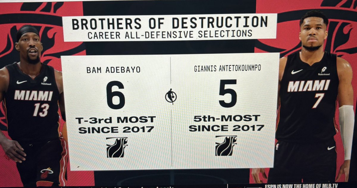 TheHeatCentral's tweet photo. ESPN gives Giannis and Bam a new nickname 👀

“Brothers of destruction”

How we feeling about that? 🤔 https://t.co/Z2k7GTZrl8