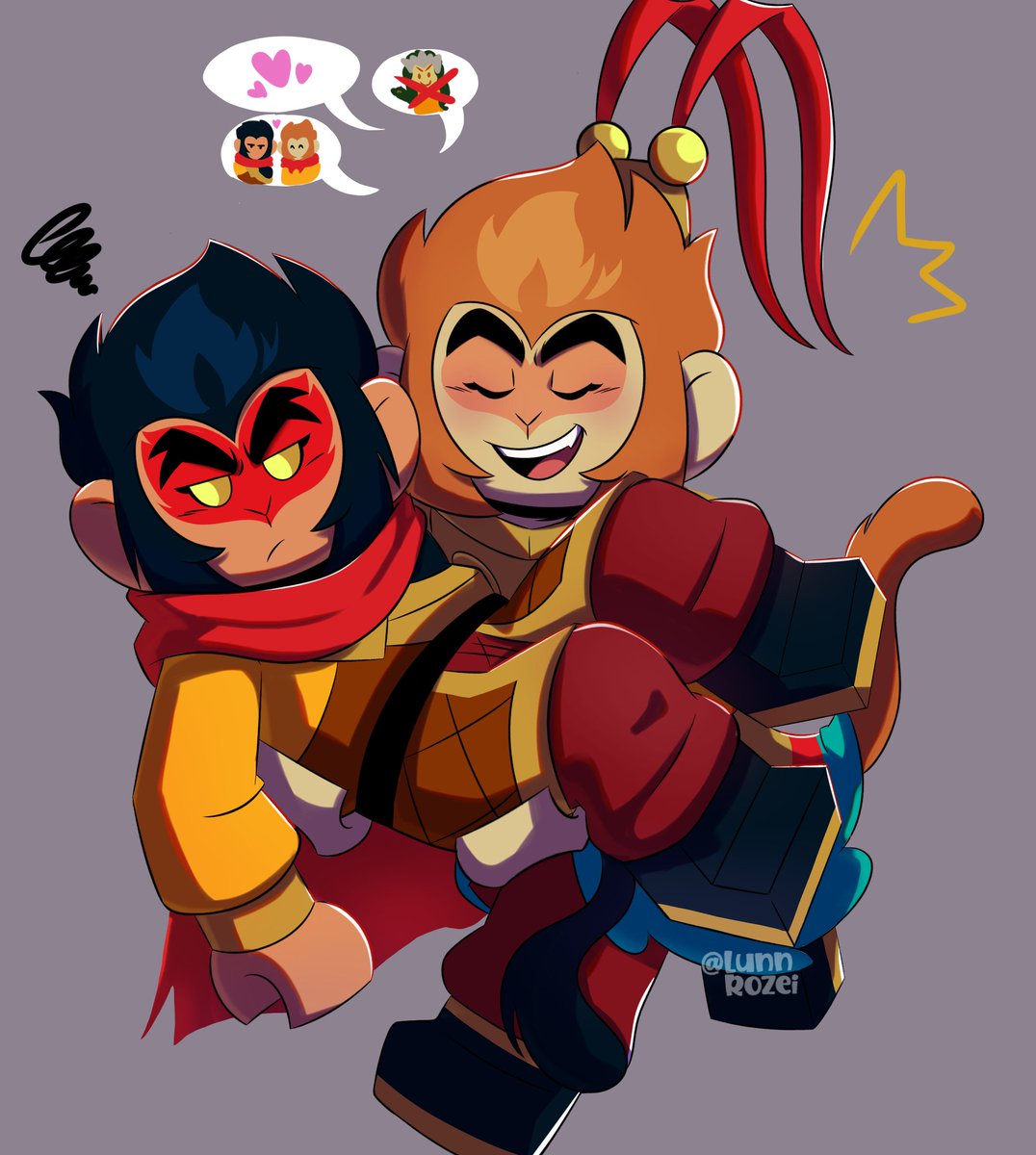 LunnRozei's tweet photo. Welp, my official license to dip off the face of the earth just ran out HAHAHAHA

#LEGOMonkiekid #LMK #LMKWukong #LMKMacaque #Shadowpeach https://t.co/7ByoyQncUj