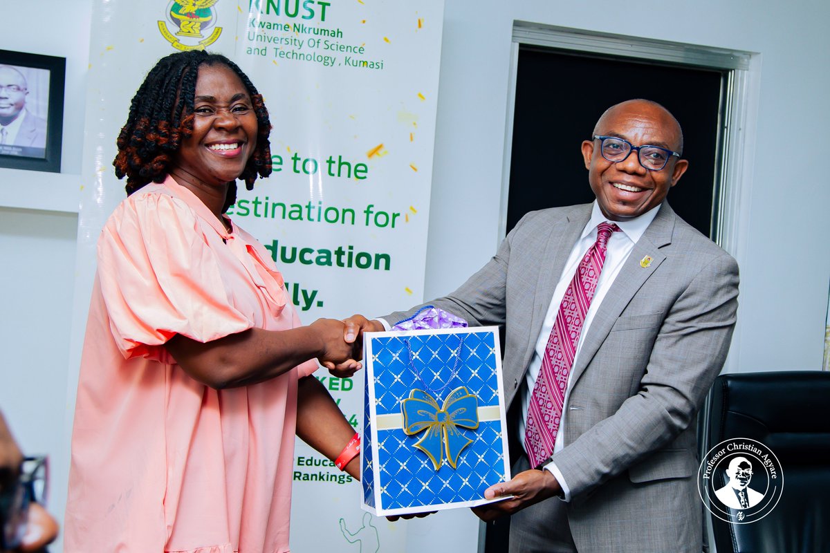 chrisagyare_gh's tweet photo. My first official day as Vice-Chancellor of KNUST @KNUSTGH began in prayer with my colleagues, committing this new chapter and our shared mission to God.

I also engaged with the dedicated staff of the Vice-Chancellor and Registrar's Office on strengthening our operations to deliver efficient, responsive, and impactful service to the University community.

I was delighted to receive courtesy calls from the KNUST College of Health Sciences, the KNUST Alumni Association, and GIZ. I deeply appreciate their goodwill and commitment to our shared vision.

The future of KNUST will be shaped by collaboration, innovation, and collective purpose. I invite every member of our University community and our partners to join us as we work together to transform KNUST and advance our pursuit of eminence.