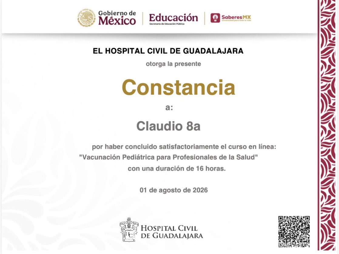 LuisCardenasMx's tweet photo. 🚨 El periodista Claudio Ochoa exhibe vulnerabilidad en la plataforma SaberesMX

@ClaudioOchoaH mostró que logró obtener una constancia en “Vacunación Pediátrica para Profesionales de la Salud” sin tener estudios de medicina ni haber cursado una sola diapositiva.

Tras difundirse el caso, la certificación fue invalidada.

El periodista señaló que la plataforma, operada por Territorium Life para el Gobierno federal, permitía acreditar cursos sin completar sus contenidos, lo que pone en duda la seguridad y validez de las constancias emitidas.
