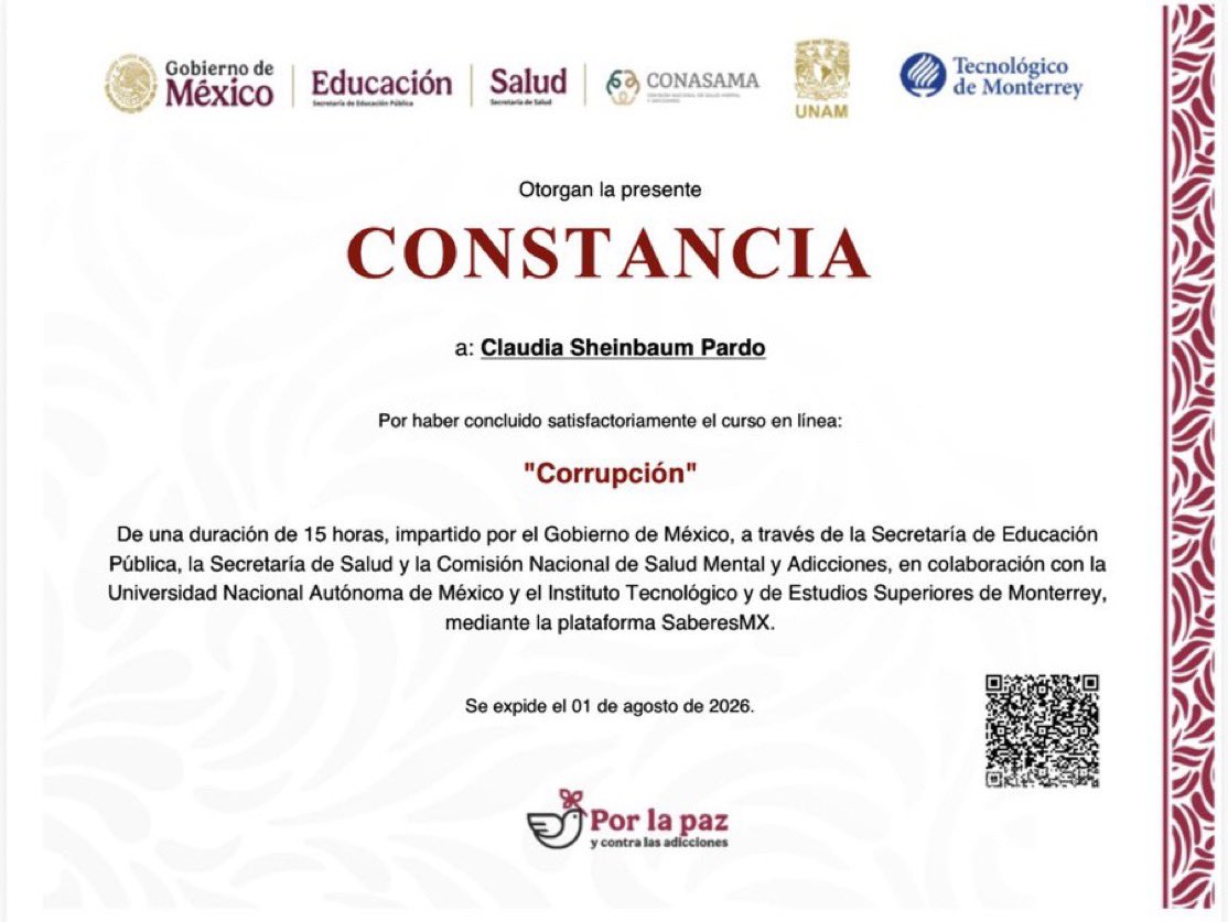 LuisCardenasMx's tweet photo. 🚨 El periodista Claudio Ochoa exhibe vulnerabilidad en la plataforma SaberesMX

@ClaudioOchoaH mostró que logró obtener una constancia en “Vacunación Pediátrica para Profesionales de la Salud” sin tener estudios de medicina ni haber cursado una sola diapositiva.

Tras difundirse el caso, la certificación fue invalidada.

El periodista señaló que la plataforma, operada por Territorium Life para el Gobierno federal, permitía acreditar cursos sin completar sus contenidos, lo que pone en duda la seguridad y validez de las constancias emitidas.