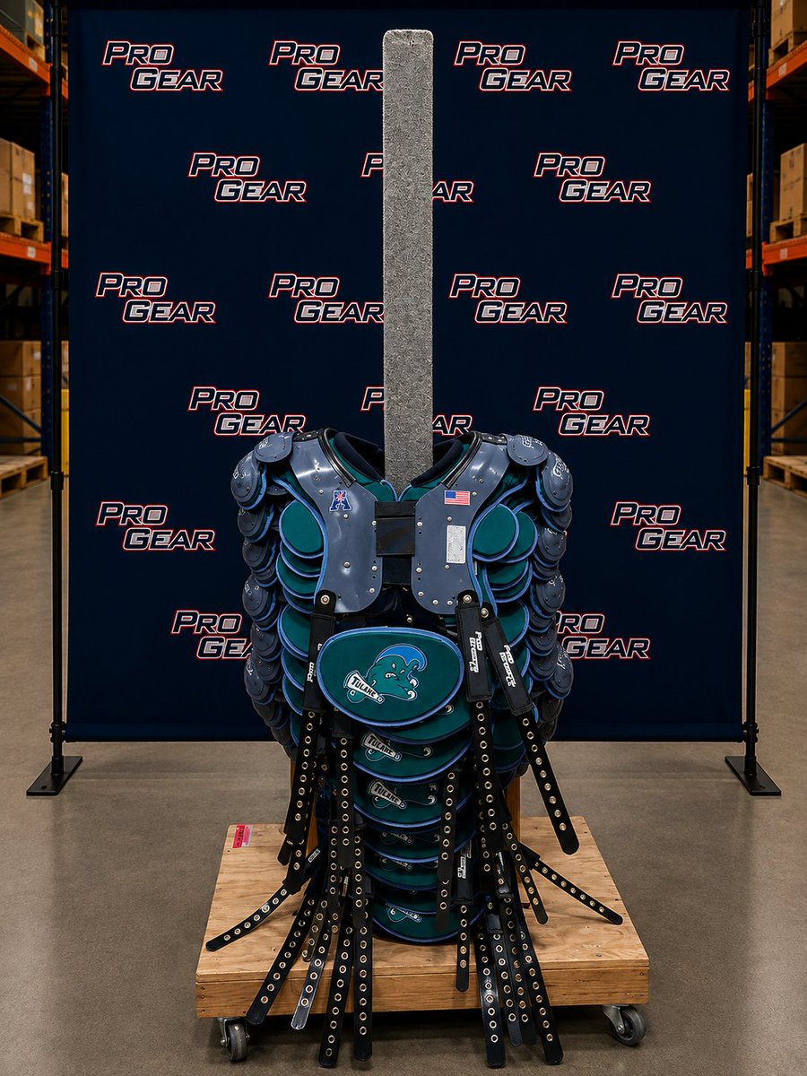ProGearFB's tweet photo. Custom @ProGearFB pads headed to @GreenWaveFB . Tulane looks to repeat on last year's success and return to the CFP in 2026!
#CFP #NCAA #GreenWave #Custom #ShoulderPads #CollegeFootball https://t.co/0j5PmsN6S9