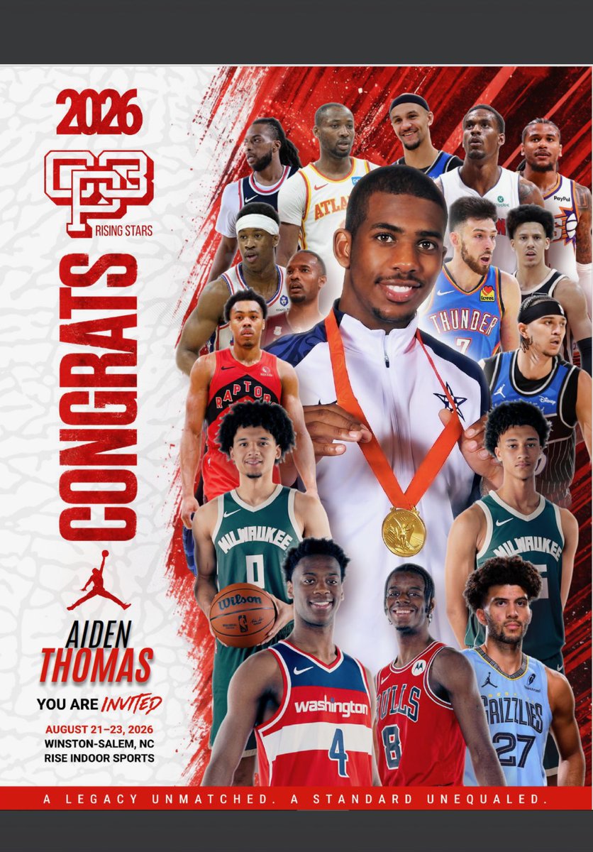 aiden_thomas05's tweet photo. Blessed to receive an invitation to the CP3 Rising Stars camp, August 21- 23 in Winston Salem NC! 

@CP3 https://t.co/cuC8CJdHs0