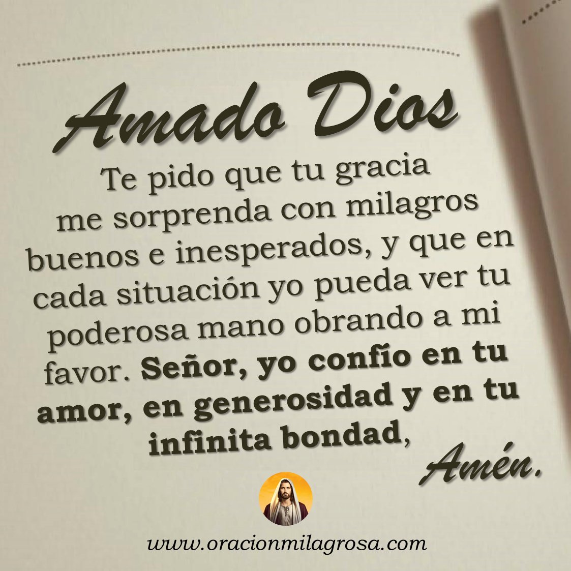 oracion_milagro's tweet photo. ORACIÓN MILAGROSA PARA RECIBIR BENDICIONES INESPERADAS EN TU VIDA: Haz esta oración para darle gracias por su amor, por su generosidad y pídele al Señor que sea el colmando tu vida de bendiciones y milagros buenos e inesperados.

Haz esta oración en: https://t.co/zs3Ss2ImcK 🙏