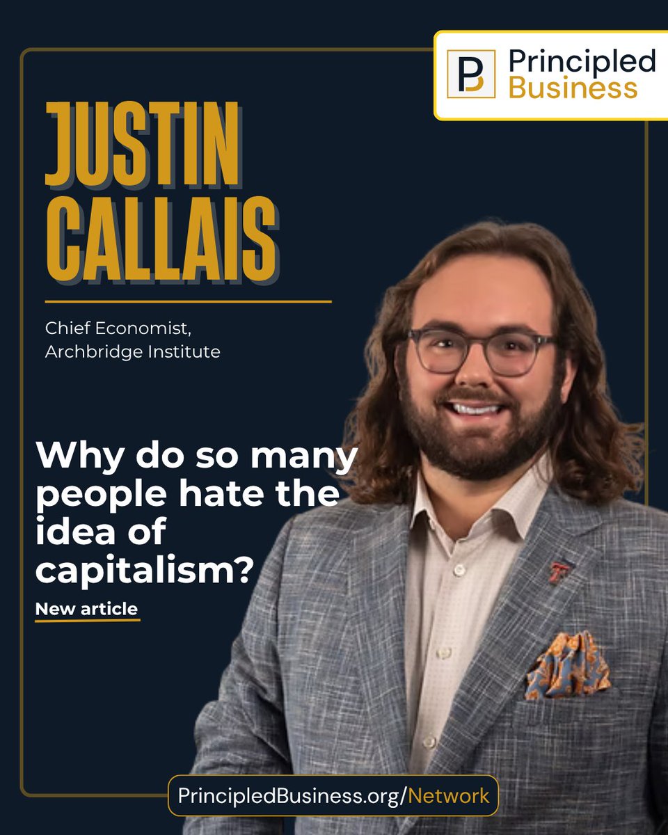PrincipledBus's tweet photo. Why do so many people dislike capitalism, even while supporting many of the principles behind it?

In his latest article, "Why do so many people hate the idea of capitalism?", @JustinTCallais explores the disconnect between public opinion and the reality of free markets. Thought-provoking and well worth the read.