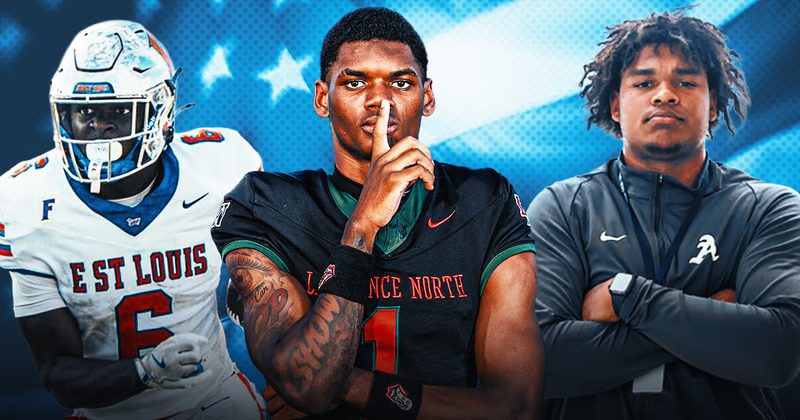 RivalsHS's tweet photo. Rivals 2026 Preseason High School Football All-Americans, via @Andy_Villamarzo⭐️

- RB Myson Johnson-Cook, East St. Louis (IL)
- WR Monshun Sales, Lawrence North (IN)
- OT Mark Matthews, St. Thomas Aquinas (FL)

Full List: https://t.co/C7OUbxbfBJ https://t.co/kCfDHATvY2