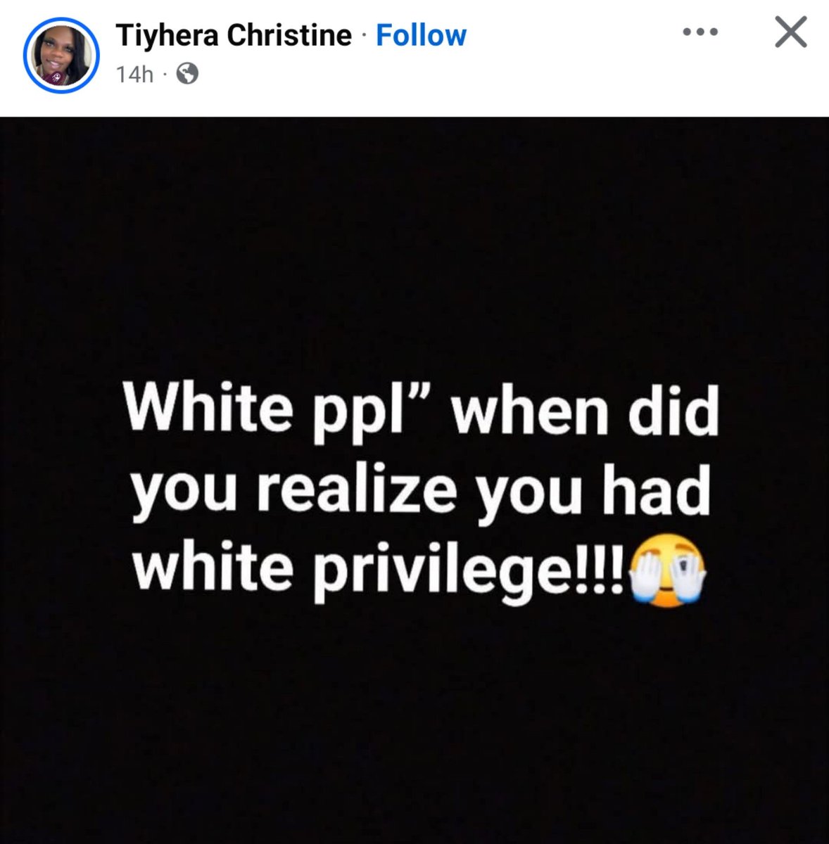 janninereid1's tweet photo. Really Tiyhera?! 
I would love to know how I can get some of that "privilege because I've yet to receive it! 
What's your response to this person? 👇🙄 https://t.co/XOyfPspvql