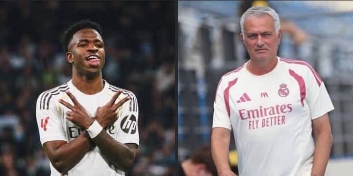 BukayoGunners's tweet photo. 🚨 𝐁𝐑𝐄𝐀𝐊𝐈𝐍𝐆: Vinicius Jr and José Mourinho will have a MEETING next week, Diario AS reports. https://t.co/Kva0H2lDeb