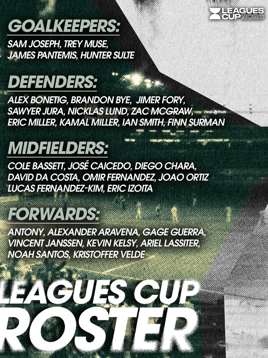 TimbersFC's tweet photo. Locked in 🔒🤞

Announcing our 2026 @LeaguesCup roster ⤵️

📰: https://t.co/pPaUfDgSQb https://t.co/la831vjpNt