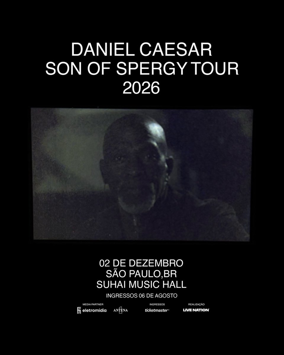 igorogh's tweet photo. DANIEL CESAR NO BRASIL! O cantor retorna ao país com a SON OF SPERGY TOUR para um show em São Paulo, no dia 2 de dezembro, na Suhai Music Hall.

🎟️ A venda geral de ingressos começa nesta quarta-feira (06/08) pela Ticketmaster. Confira mapa e valores: https://t.co/QX0HmAAJ9M