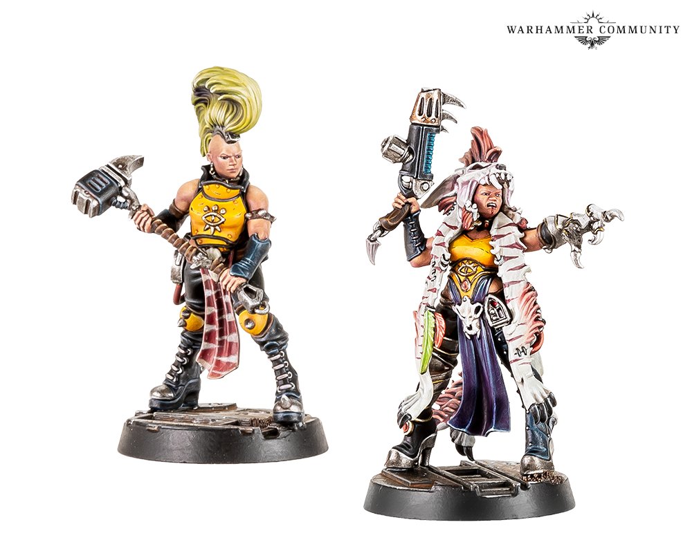 M_Bohemond's tweet photo. Waiting for someone to end up calling Necromunda "woke" over the new House Escher minis. https://t.co/CTTZ29xaSl