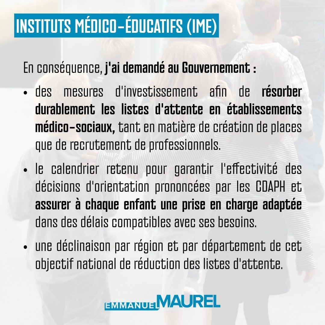 emmanuelmaurel's tweet photo. Dans le Val-d'Oise, près de 1800 enfants attendent une place en IME. Cette attente aggrave les troubles, épuise les aidants et les enfants sont dans des structures scolaires inadaptées. Le Gouvernement doit mobiliser les moyens pour réduire les listes d'attente. #Handicap #IME https://t.co/TlJU9iQxrq
