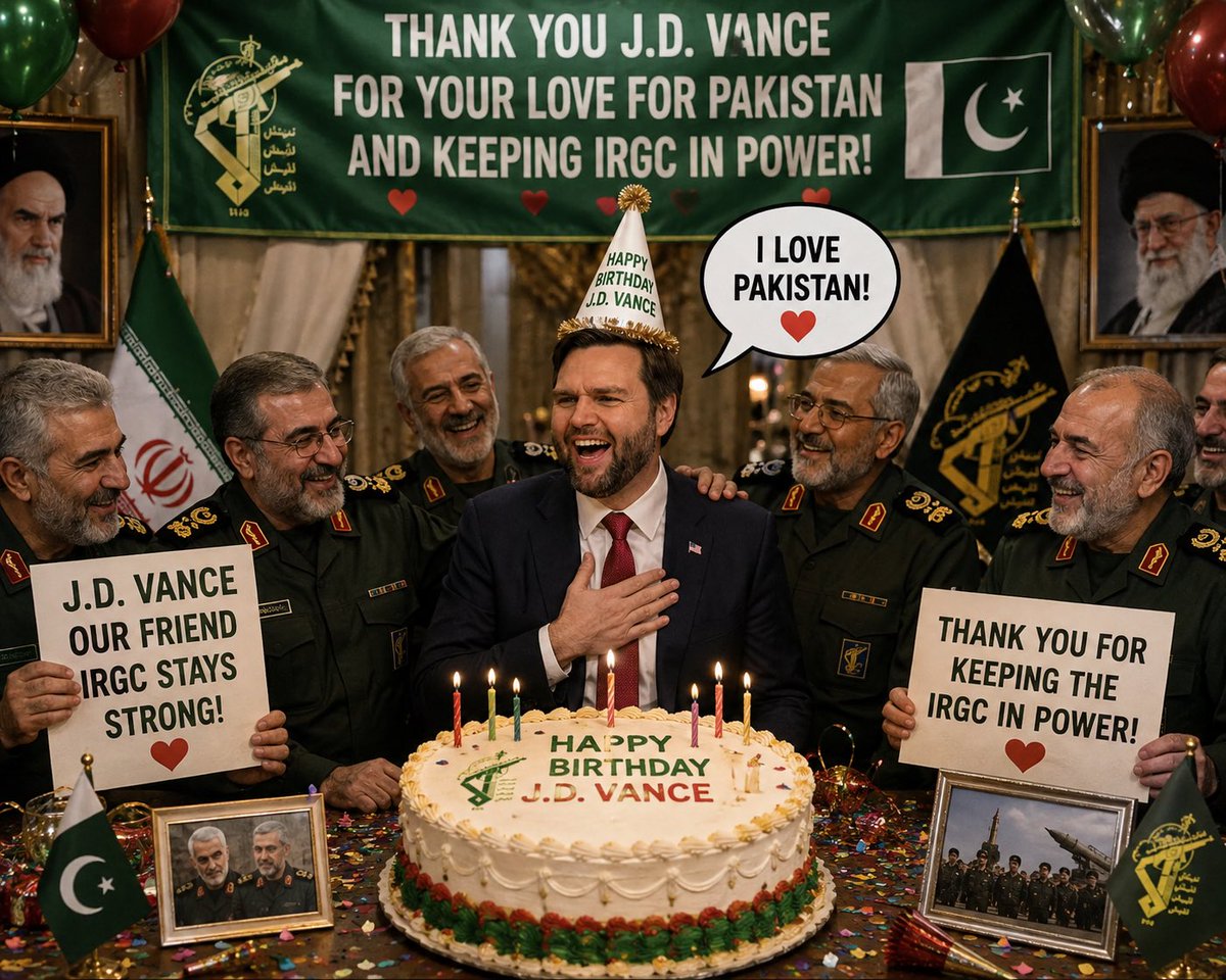 AryanFlame25's tweet photo. @USABehFarsi اقای معاون رییس جمهور پاکستان رو دوست دارند. جشن تولد خوبی همراه دوستان پاکستانی و IRGC اشون براشون آرزو می کنیم! https://t.co/33enU3DRC1