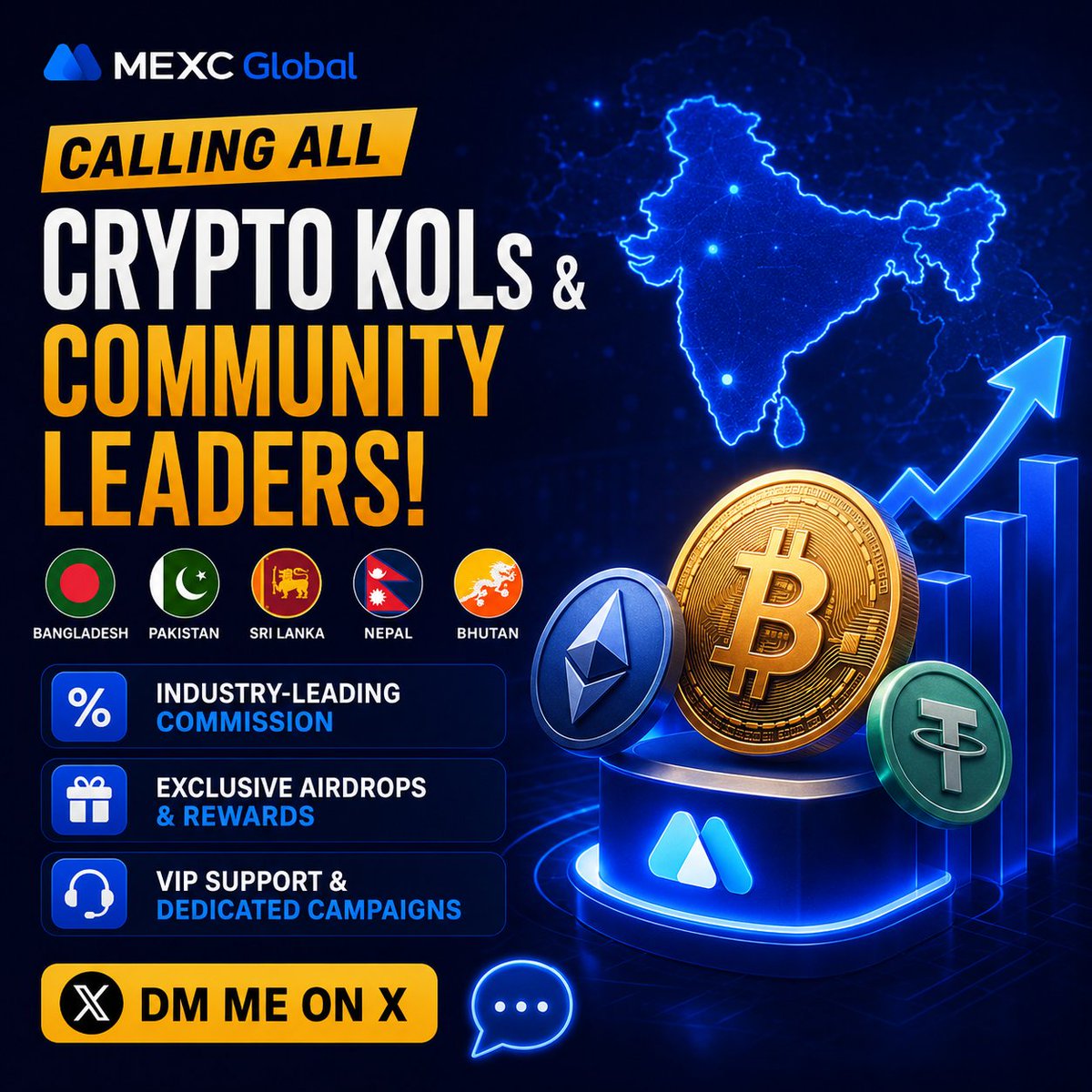 nimsaraonline's tweet photo. Are you a Crypto KOL driving real trading volume? 🚀

We are aggressively expanding our reach across South Asia! 

I'm currently looking for top-tier partners and community leaders in:
🇧🇩 Bangladesh 
🇵🇰 Pakistan 
🇱🇰 Sri Lanka 
🇳🇵 Nepal 
🇧🇹 Bhutan

(1/3) 👇 https://t.co/pCOve7zM0G