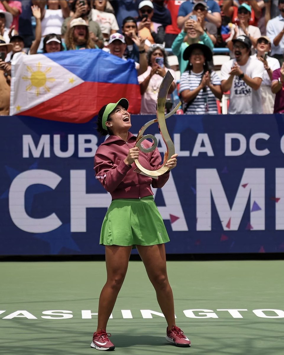 hexidy's tweet photo. 🏆 HISTORY MADE! 🇵🇭

Alexandra Eala defeats World No. 3 and top seed Jessica Pegula 4-6, 6-4, 6-0 to win the 2026 Mubadala DC Open—her first WTA singles title!

A historic day for Philippine tennis. Congratulations, Alex! ❤️🎾

#AlexEala #HistoryMade #MubadalaDCOpen #WTA #PHPride https://t.co/SgrGzhemHa