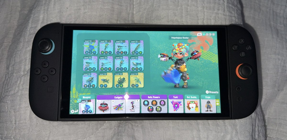 reburz's tweet photo. completed as much as I could in splatoon raiders, this game has been addictingly fun https://t.co/uMEoDOrBqI