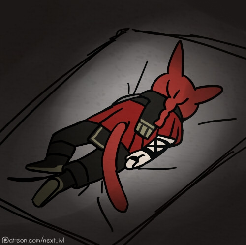ffxiv_fragments's tweet photo. fanart i drew of G'raha Tia dying in a glue trap https://t.co/2h3YJHWIti