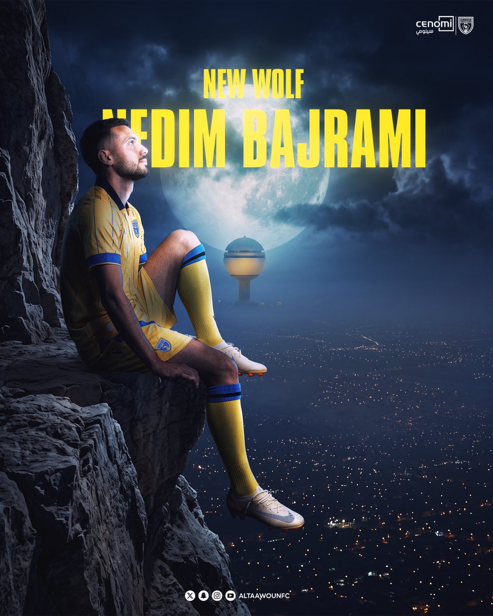 AltaawounFC's tweet photo. من القمم الألبانية العاتية إلى قلب بريدة؛ نديم وصل 🤩💛

#نحن_الذئاب | #بايرامي_تعاوني https://t.co/ub93Jbd4Aw