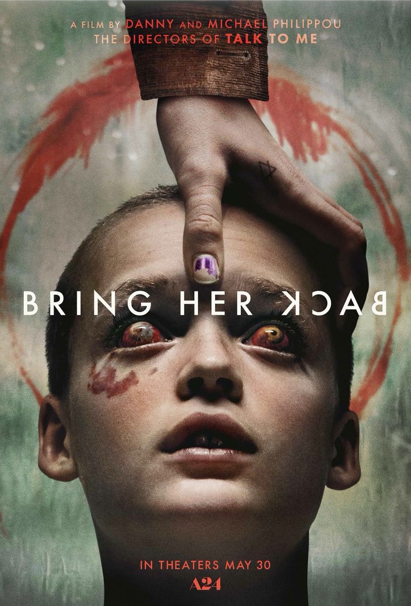 thoughtshorror1's tweet photo. Bring Her Back (2025): A young girl with limited vision and her older step brother are sent to stay with an eccentric foster mum after their dad dies. Another kid staying there seems a bit odd. Genuinely horrifying, devastatingly sad and magnificently made and performed. https://t.co/BhUkYqHJu6