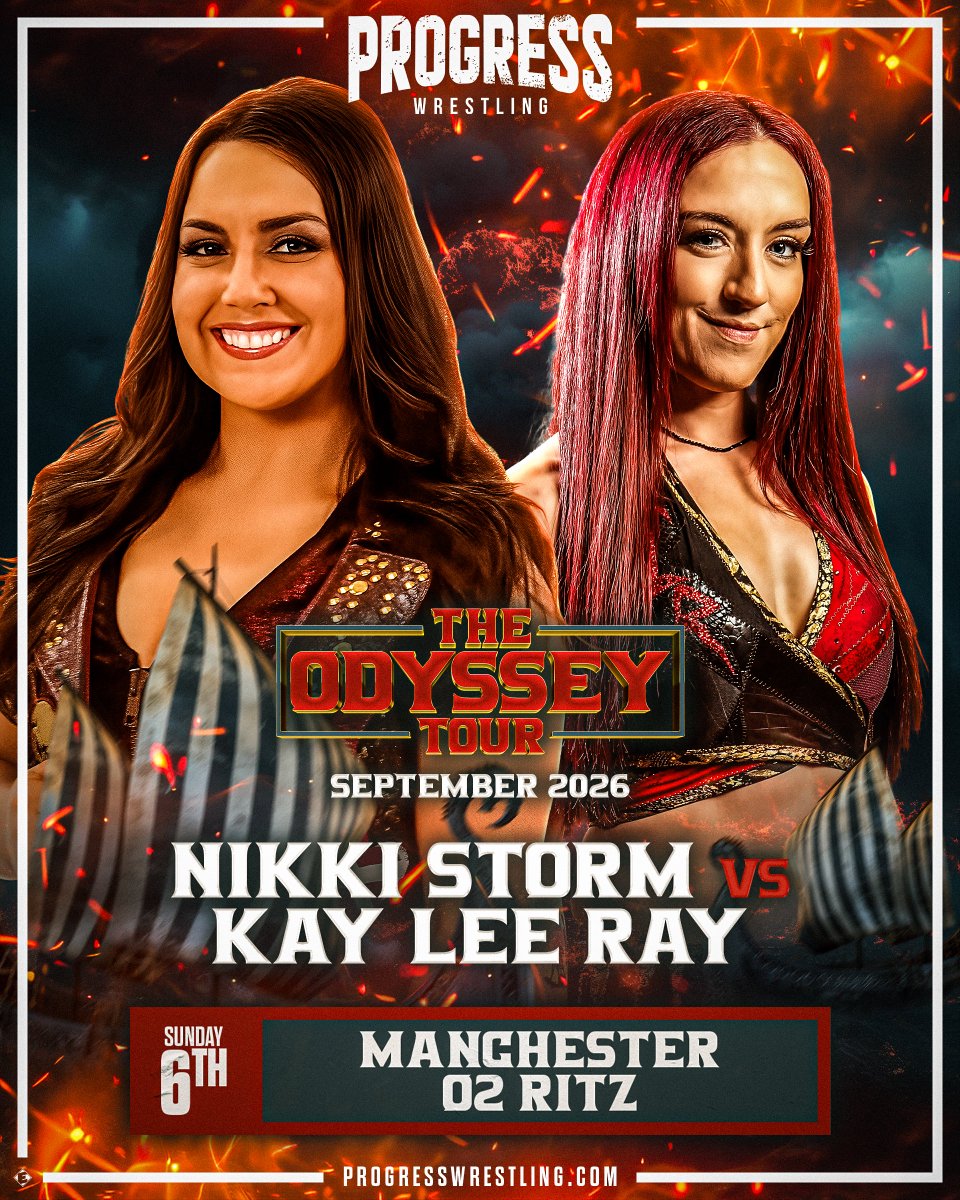 ThisIs_Progress's tweet photo. ⛵ Match Announcement: Manchester ⛵

For the first time in over TEN YEARS, two of Scotland's finest are facing off one on one 🏴󠁧󠁢󠁳󠁣󠁴󠁿

They have both had an incredible decade but meet again on the UK independent scene. The O2 Ritz Manchester is in for a treat!

Nikki Storm vs Kay Lee Ray, don't miss it!

🗓️ Sunday 6th September 

📍 @O2RitzManc

🎟️ Ticketmaster & Dice 

#ProgressWrestling #OdysseyTour