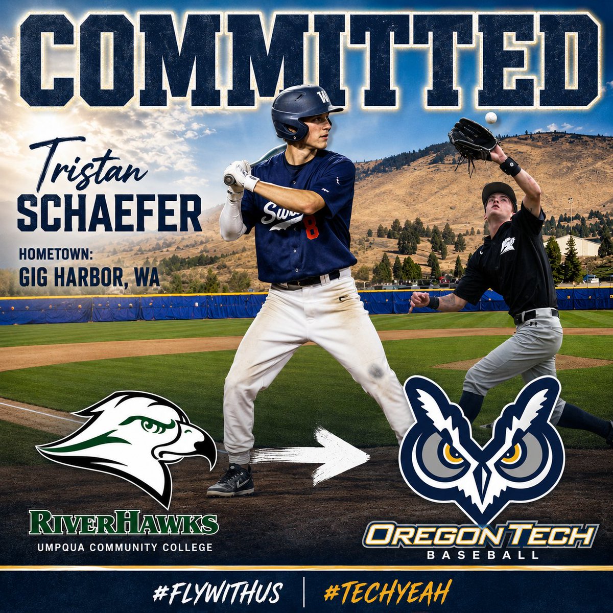 oit_baseball's tweet photo. We are excited to.welcome @tschaefer_1 to the Tech Baseball Family. Tristan joins us after playing at @Umpqua_Baseball . Pumped to have Tristan in an Owl uniform. #TechYeah https://t.co/YJaTybMxG8