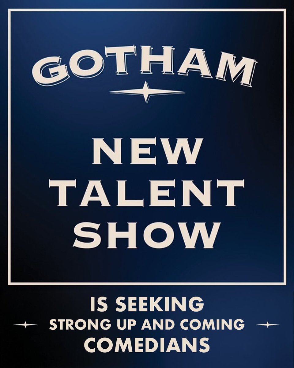 GothamComedy's tweet photo. Calling all up and coming comedians! Don't miss out on your opportunity to be part of our New Talent Showcase. This is your chance to earn meaningful stage time and hands-on mentorship in an environment that allows you to develop your act. Learn more at https://t.co/UYuKTIzKQq https://t.co/Tmi2LR0QvE