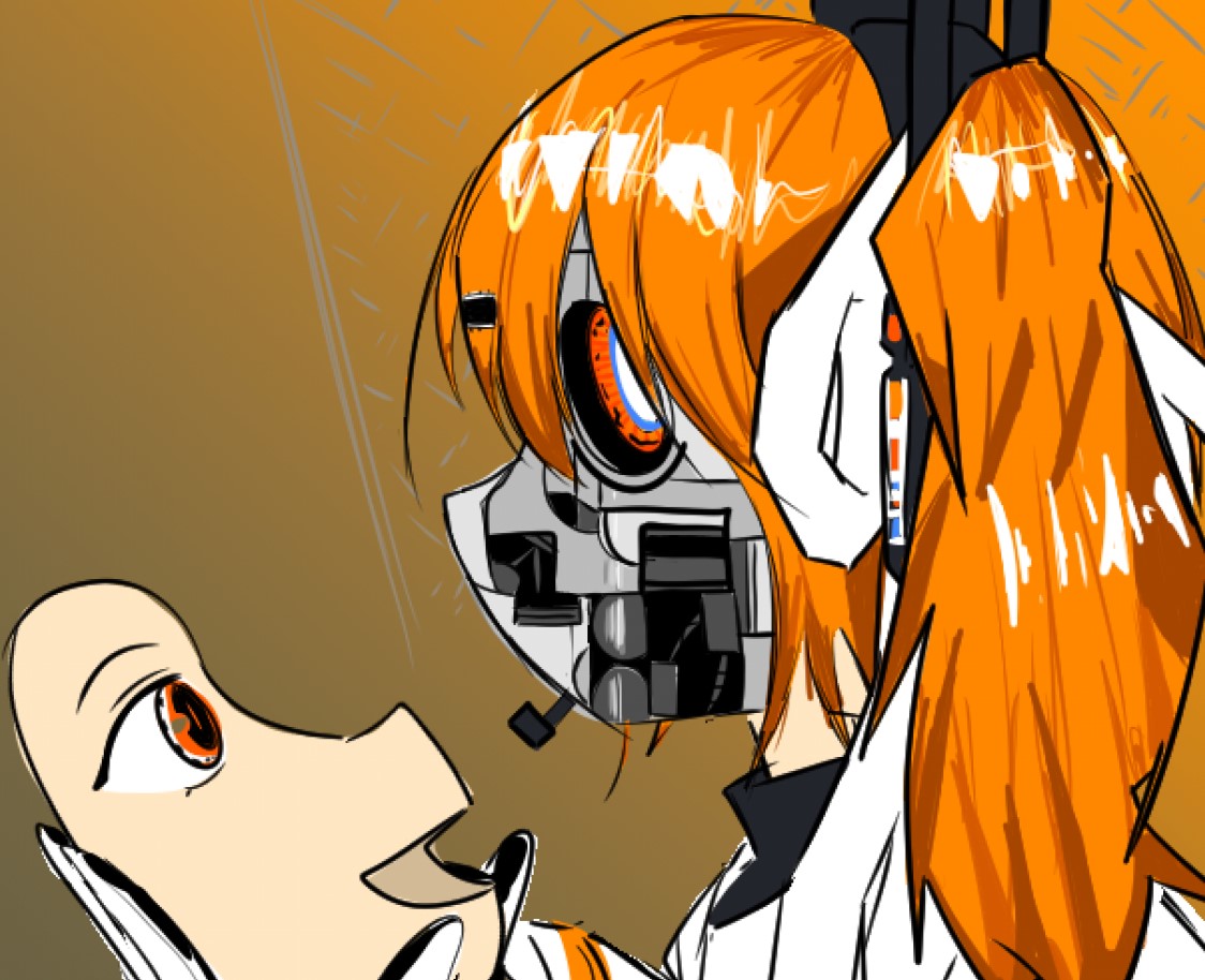 obsiddi's tweet photo. honestly i think rei does take her mask off to cool down too, not just the chest plating https://t.co/nTt3ZjQ0im