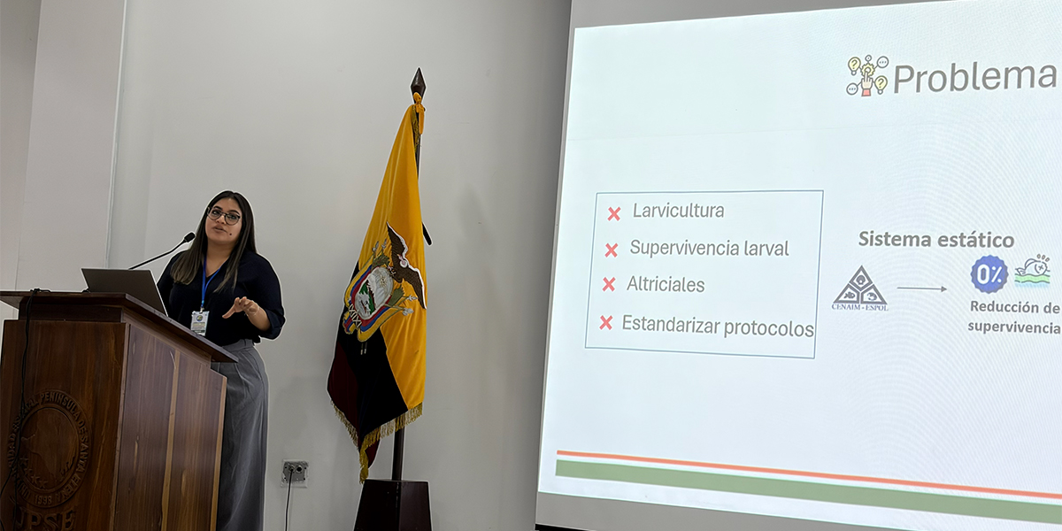 CENAIM_espol's tweet photo. 🌊La investigadora Melania Vargas #CENAIM, participó como ponente en el II Congreso Internacional Biodiversidad, Ambiente y Desarrollo Productivo: Ciencias y Sostenibilidad, #UPSE.
https://t.co/ECmlAdF8UF
#LíneadeDiversificación #Cultivodepecesmarinos #SeriolaRivoliana https://t.co/y6BZLFe44F