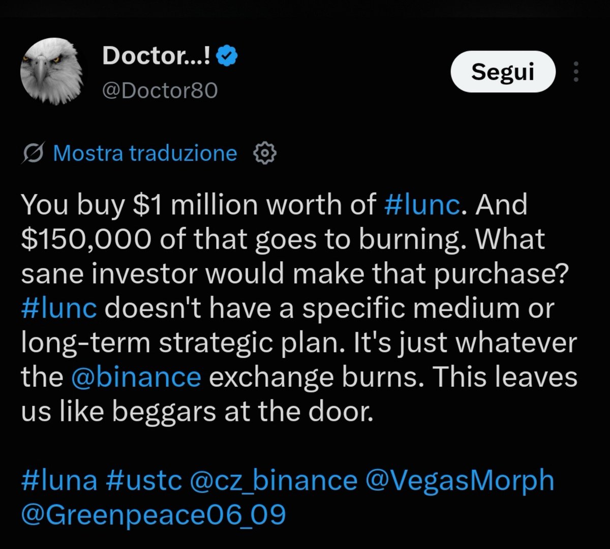 Defi_world's tweet photo. Do the math!!! 😂😂😂
150.000$ ????!!! Wtf!!
Man.. only 15k
Ahahahah..
These are the idiots of the community! If they do their calculations like this... who knows what their predictions will be?
@cz_binance @binance #lunc $lunc #luna #CryptoMarket #fuffaguru https://t.co/ru7gMo0MYc