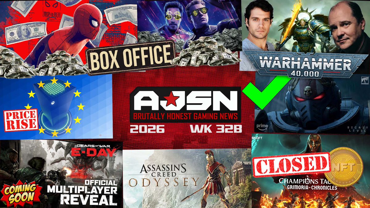 AngryJoeShow's tweet photo. The News Crew Discusses Spider-Man Breaking Box Office Records, Odyssey Benefits, Cavil's Warhammer 40K TV getting Mike Flanagan, Xbox Revenue Tanks, Price Increases &amp; More! https://t.co/19InYauHvh RT &amp; Share Plz! https://t.co/cWvbbpjjnZ