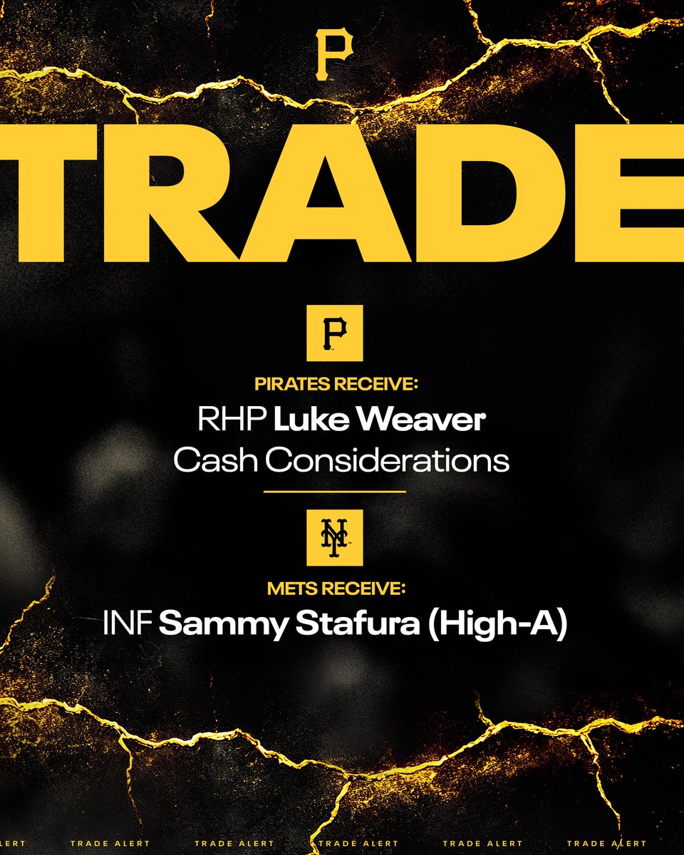Pirates's tweet photo. We have made the following trade with the @Mets: https://t.co/h4CiaaqZ6P
