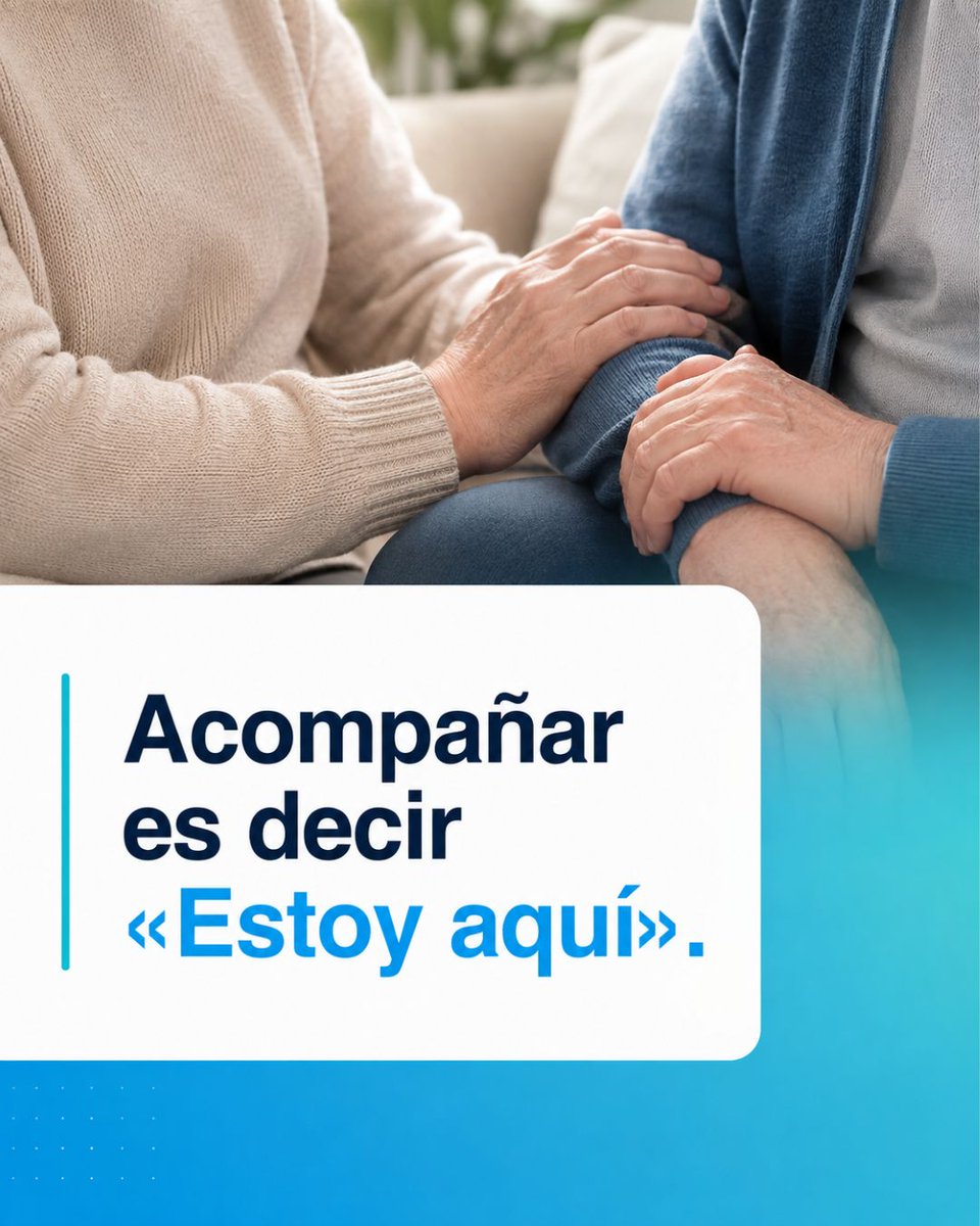 HospitalidadSJD's tweet photo. Acompañar también es decir “estoy aquí”. 💙
Escuchar, respetar los silencios y dedicar tiempo son #Miniacciones que pueden aliviar la soledad y marcar una gran diferencia.
Hoy, hazle saber a alguien que puede contar contigo.
#SolidaridadSJD https://t.co/KYyyrQyTJp