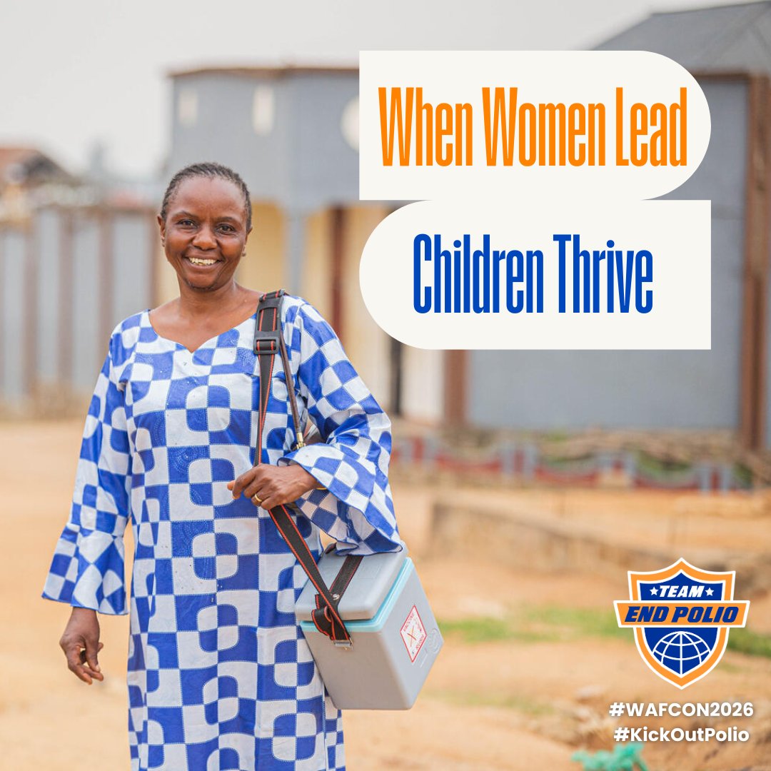UNICEFpolio's tweet photo. Champions come in many forms.

Some score goals.

Some vaccinate children.

All are helping create a brighter future for every child in Africa and beyond.

#KickOutPolio #WAFCON2026 https://t.co/kFubUdUmzO