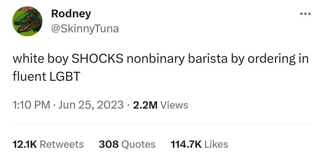 Villain_Innit's tweet photo. Spoilers for Wifies’ new video

Every single time he uploads this is what comes to mind. He went to school for writing queer stories and graduated with flying colours. https://t.co/nKMVCNH9dO