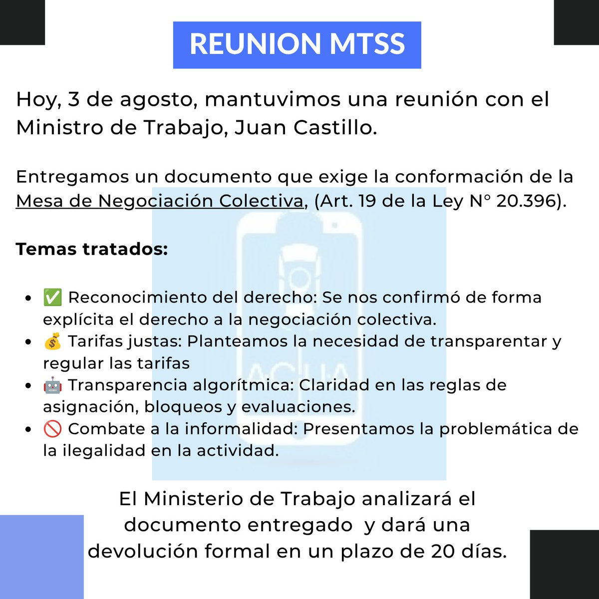 infoacua's tweet photo. #DerechosLaborales #TrabajoEnPlataformas #NegociaciónColectiva https://t.co/jPvbRpIGt3