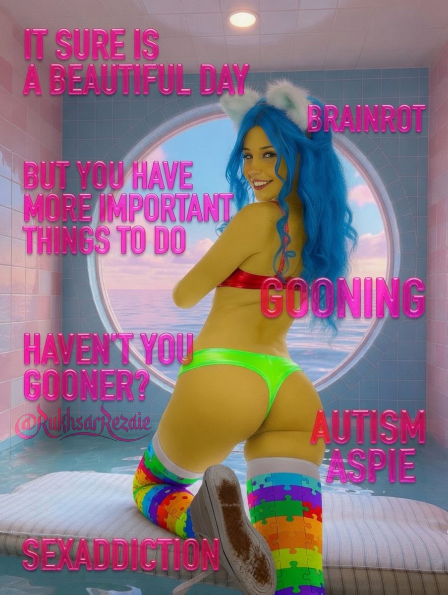 RukhsarRezaie's tweet photo. Good little gooners 🧩, Mommy's here to handle your chaos. Edge until you're a puddle of need. Your neurodivergence is my playground🃏
#cringe #cringeporn #aspie #goon #gooner #cringedit #slop #brainrot #nsfwtwt #gooner #liminal #liminalspace #caption https://t.co/RIUkrR04F9