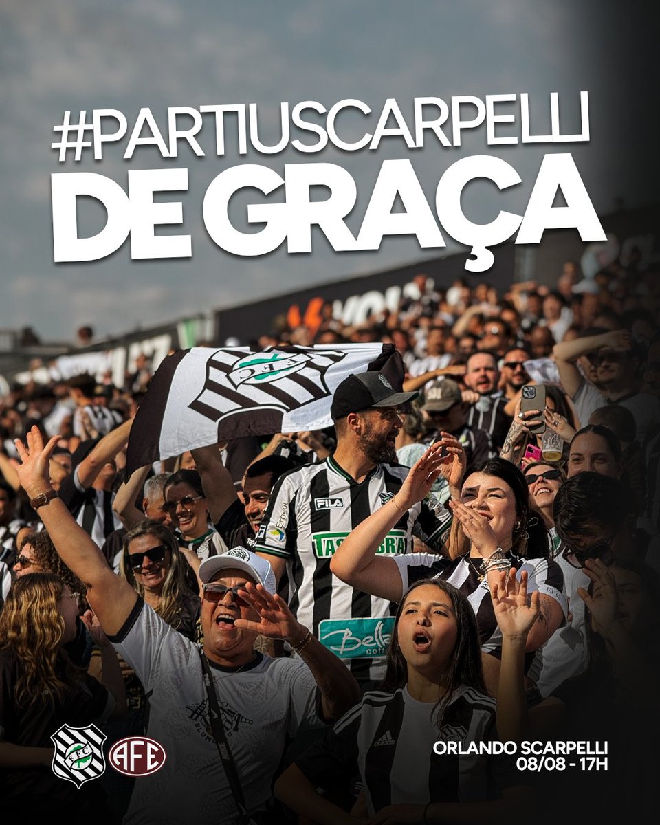 FigueirenseFC's tweet photo. Selo Social e Figueirense te levam ao Scarpelli de GRAÇA
⠀
Sábado é dia de jogo na nossa casa e você pode acompanhar de maneira GRATUITA. O Figueirense recebe, às 17h, a Ferroviária no Estádio Orlando Scarpelli e você pode acompanhar essa partida de graça! Serão disponibilizados 5 mil ingressos de forma GRATUITA para a torcida alvinegra, sendo UM por CPF cadastrado.
⠀
COMO GARANTIR O INGRESSO
É simples e gratuito!
1. Acesse o link da bio: (https://t.co/QpGfx1Pw1K);
2. Faça seu cadastro na plataforma do Site Minha Entrada;
3. Gere o QR Code do seu ingresso;
4. ⁠Cadastre a sua biometria facial;
⠀
Com as etapas realizadas, é só comparecer ao Scarpellão e empurrar o Figueira em busca de mais uma vitória no Campeonato Brasileiro.
⠀
Solicitamos que cada torcedor leve 01kg de alimento não-perecível. Entregas na entrada do estádio.
⠀
SOBRE O SELO SOCIAL
O Instituto Selo Social é uma organização da sociedade civil, sem fins lucrativos, que promove o desenvolvimento social por meio da mobilização do poder público, da iniciativa privada e da sociedade civil. Há mais de uma década desenvolve o Programa Selo Social, atualmente o maior certificador social do Brasil de iniciativas alinhadas aos Objetivos de Desenvolvimento Sustentável (ODS).
⠀
Ao longo de sua trajetória, o Instituto já reconheceu mais de 20 mil impactos sociais em todas as regiões do país. Desde 2023, integra a Comissão Nacional para os ODS (CNODS), do Governo Federal, representando a sociedade civil nas discussões sobre a Agenda 2030. Sua tecnologia social também foi reconhecida como uma boa prática no Relatório Nacional Voluntário apresentado pelo Brasil à ONU em 2024. Além disso, realiza o Selo ODS Educação, que certifica instituições de ensino comprometidas com projetos voltados aos Objetivos de Desenvolvimento Sustentável.
⠀
[+]