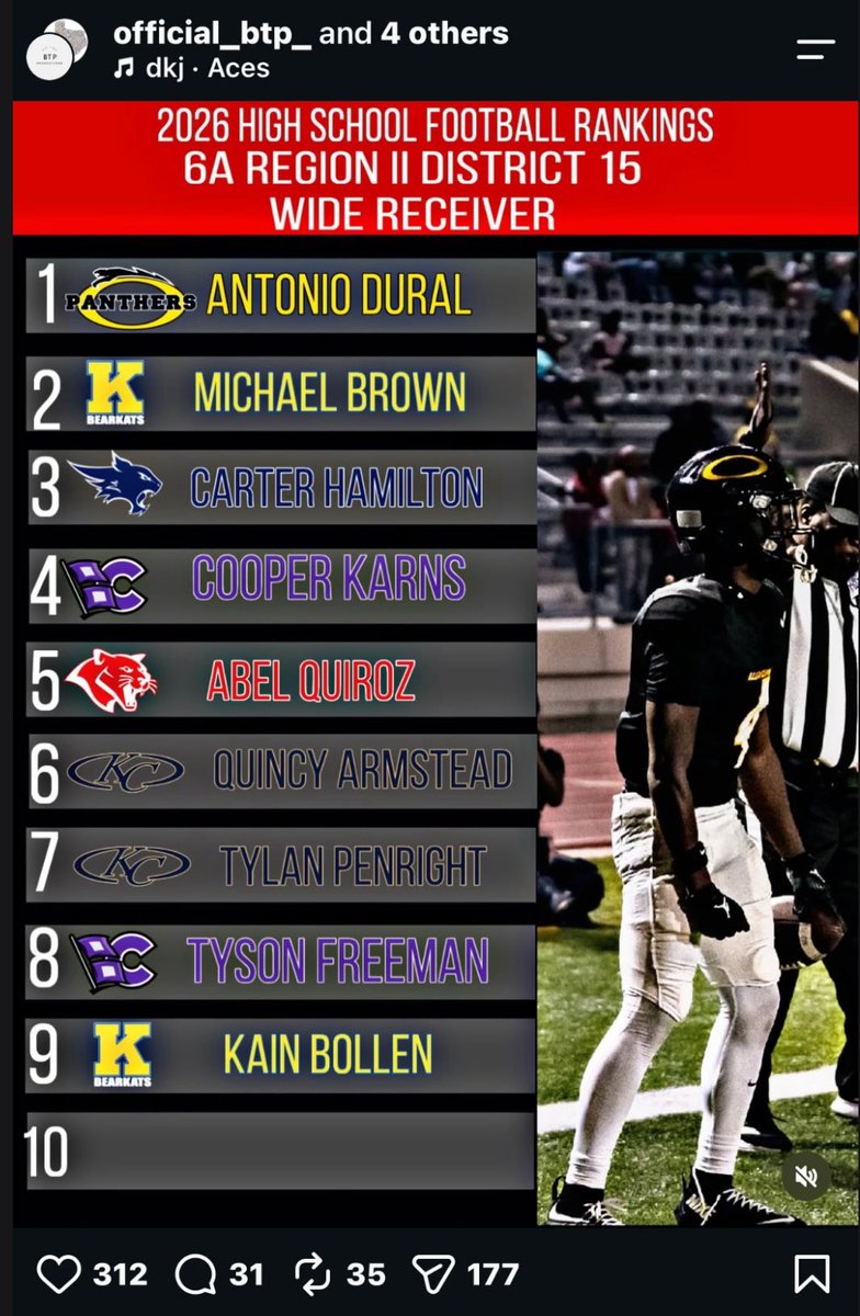 AntonioDural4's tweet photo. Honored to be named the preseason #1 CB and #1 WR in the district!!
They say that’s a lot of pressure….I say it’s MOTIVATION! 🤞🏾🤫😤 #StayTuned #BeenHIM #2wayStarter⭐️ #OakEm @KLEINOAKFB @RecruitingTheO @Coach_BCarp @zkelley1985 @coach_fav @Coach_CJWard @Tos93 @shamar_thomas11 @jacorynichols