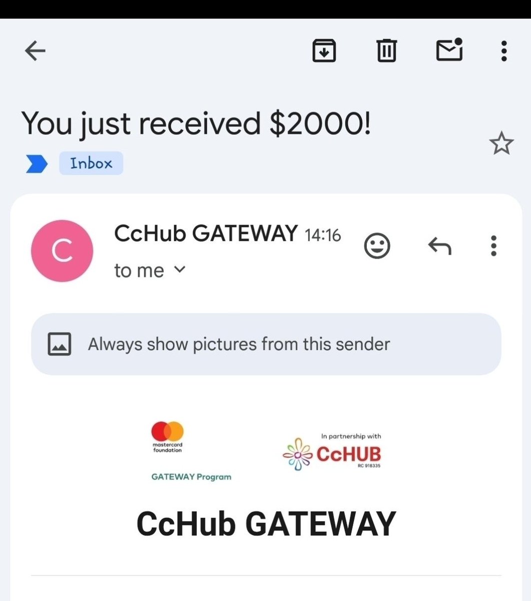 OlatunjiAyokan2's tweet photo. If you're a Nigerian between 18 and 35, the CcHUB GATEWAY Program is worth looking into.

This isn't just another online course. It's a fully funded digital skills program backed by CcHUB and the Mastercard Foundation.

Here's what participants receive:

✅ Free training in Graphic Design, Video Editing, UI/UX Design, and Digital Marketing
✅ Monthly stipend while learning
✅ Free access to CcHUB hubs across multiple Nigerian states
✅ Industry-relevant digital skills for today's job market
✅ Access to a laptop scheme for participants who meet the program requirements, with repayment in installments

Available in:
📍 Lagos, Oyo, Ogun, Kano, Kaduna, Abuja (FCT), Delta, Rivers, Edo, and Enugu.

If you're eligible, this could be a great opportunity to build in-demand skills and prepare for digital work.

Link is in the comment section. Review the requirements and apply.