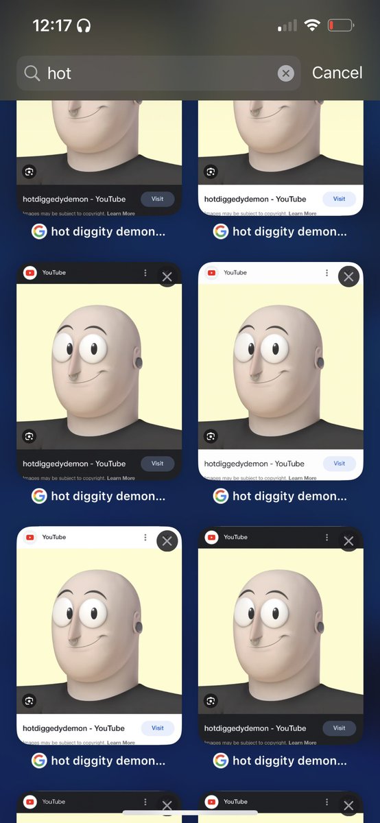 Jestocratic's tweet photo. wanna resurface this time i became extremely unwell and opened my safari to just this. every tab was like this. https://t.co/RtCih07jPM