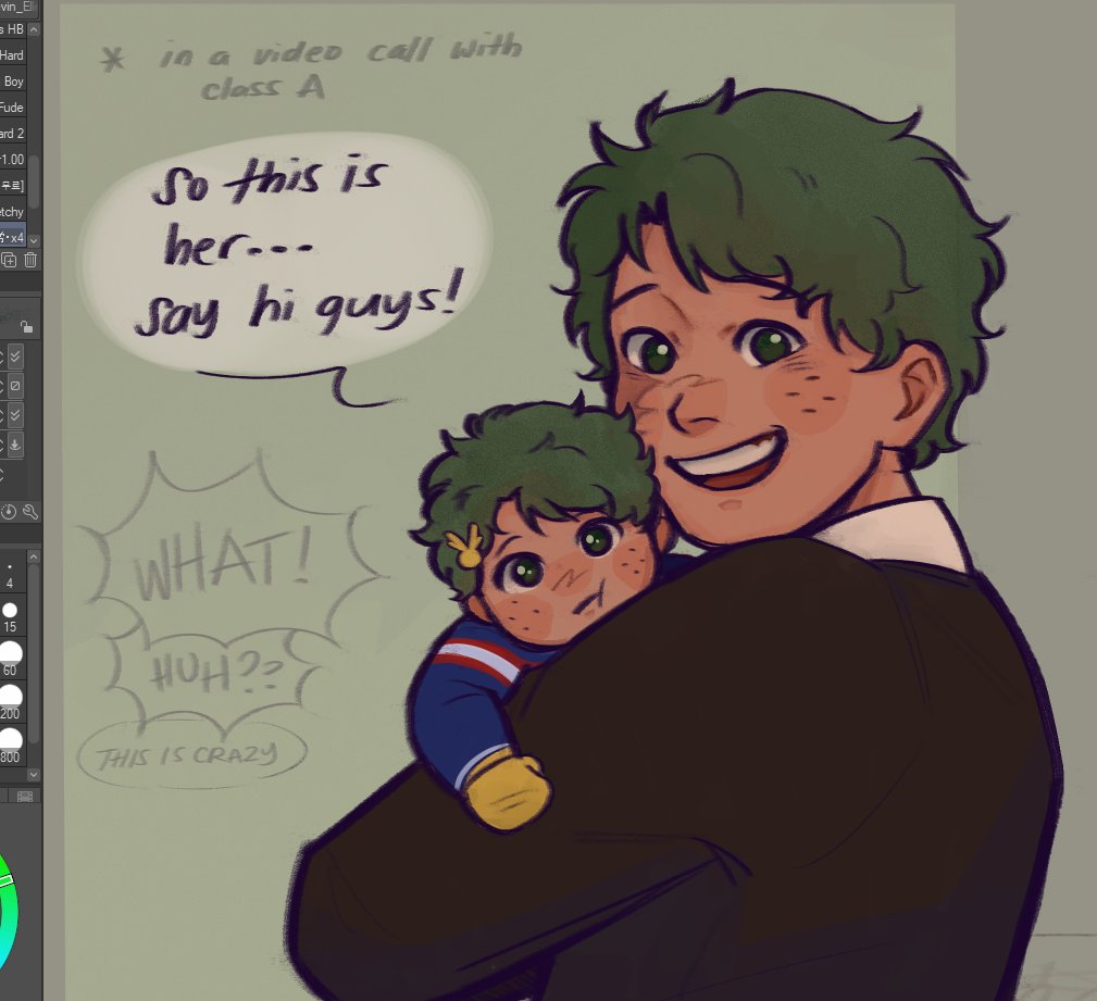 sighnide_'s tweet photo. silly thing plaguing my mind ... deku sensei and his mini me #mha https://t.co/t4IQ4Wku3t
