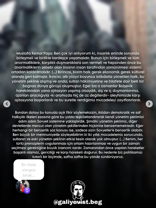 Alierasya's tweet photo. 🇹🇷 Atatürk CHP si, @yenipartiyiz @ozgurozeliletsm  KEMALİST tir; Sosyal Demokrat değil.
Kemalizm, 6 OK, kayıtsız şartsız anti emperyalist ve anti faşisttir; asıl kökleri sosyalizmdendir ve; sosyalizmin reddi olan Sosyal Demokrasiden çok ötededir.
Bugün CHP yi, ANAP laştırmaya çalışmaktadırlar.
Eşbaşkanlık uydurmadır, "Çoklu Liderlik" nitenikli partilerde vardır, başıbozukluk değildir.
CHP Atatürk ve yıllarını çok daha iyi incelemelidir.
📚 Atatürk: "Bolşevikler ve Kemalistler birbirlerinden ayrılmamalıdırlar; bu benim vasiyetimdir" Aralov'un Anıları sf 235.  CHP Sosyalistlerle dayanışmalıdır
📖CHP ve Sosyalistler genelde az okumakta, araştırmaktadırlar
@eczozgurozel @av_ugurpoyraz @gulinayselcuk @onralpyilmaz @ozgurcelik1919 @KarayalcinM @YankiBagcioglu @ilay_aksoy @Suat_Ozcagdas @BBahadirErdem @yavuzyilmazd @hasanunal1920 @dmladogan @gulinayselcuk @muratkgirgin @ceydak @aydinsule1 @timursoykan @vekilince @s_turpcu  @temcikterelelli @seyitaslan1917 @gurkanselma @Basaranaksu_ @mturkmenn27 @AcrNesli @MTanal @EbruBaki @Kahvecibrahim @HarpCografyasi @SMEYDAN @umtdogan71 @BayraktarOr @kubrapc  @gozdeseker  @SedaSelek1