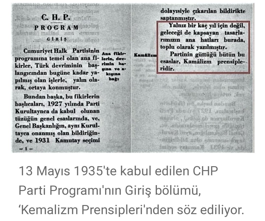 Alierasya's tweet photo. 🇹🇷 Atatürk CHP si, @yenipartiyiz @ozgurozeliletsm  KEMALİST tir; Sosyal Demokrat değil.
Kemalizm, 6 OK, kayıtsız şartsız anti emperyalist ve anti faşisttir; asıl kökleri sosyalizmdendir ve; sosyalizmin reddi olan Sosyal Demokrasiden çok ötededir.
Bugün CHP yi, ANAP laştırmaya çalışmaktadırlar.
Eşbaşkanlık uydurmadır, "Çoklu Liderlik" nitenikli partilerde vardır, başıbozukluk değildir.
CHP Atatürk ve yıllarını çok daha iyi incelemelidir.
📚 Atatürk: "Bolşevikler ve Kemalistler birbirlerinden ayrılmamalıdırlar; bu benim vasiyetimdir" Aralov'un Anıları sf 235.  CHP Sosyalistlerle dayanışmalıdır
📖CHP ve Sosyalistler genelde az okumakta, araştırmaktadırlar
@eczozgurozel @av_ugurpoyraz @gulinayselcuk @onralpyilmaz @ozgurcelik1919 @KarayalcinM @YankiBagcioglu @ilay_aksoy @Suat_Ozcagdas @BBahadirErdem @yavuzyilmazd @hasanunal1920 @dmladogan @gulinayselcuk @muratkgirgin @ceydak @aydinsule1 @timursoykan @vekilince @s_turpcu  @temcikterelelli @seyitaslan1917 @gurkanselma @Basaranaksu_ @mturkmenn27 @AcrNesli @MTanal @EbruBaki @Kahvecibrahim @HarpCografyasi @SMEYDAN @umtdogan71 @BayraktarOr @kubrapc  @gozdeseker  @SedaSelek1